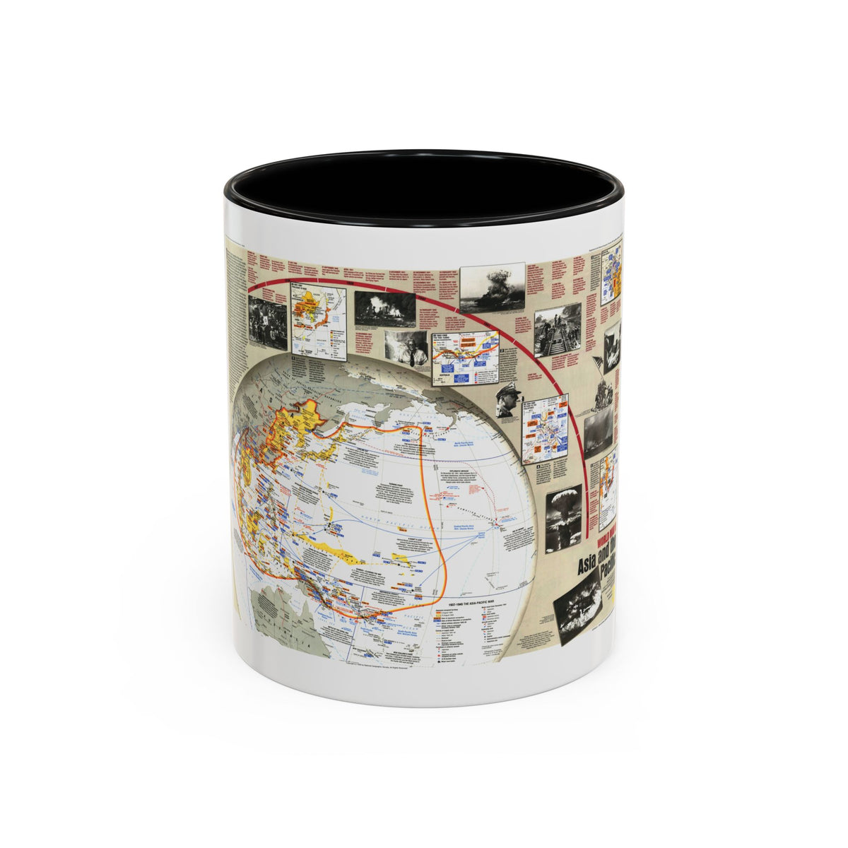 World War II- Asia and the Pacific (1991) (Map) Accent Coffee Mug