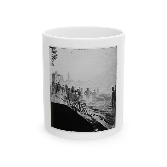 Atlanta, Georgia. Sherman's Men Destroying Railroad (U.S. Civil War) White Coffee Mug