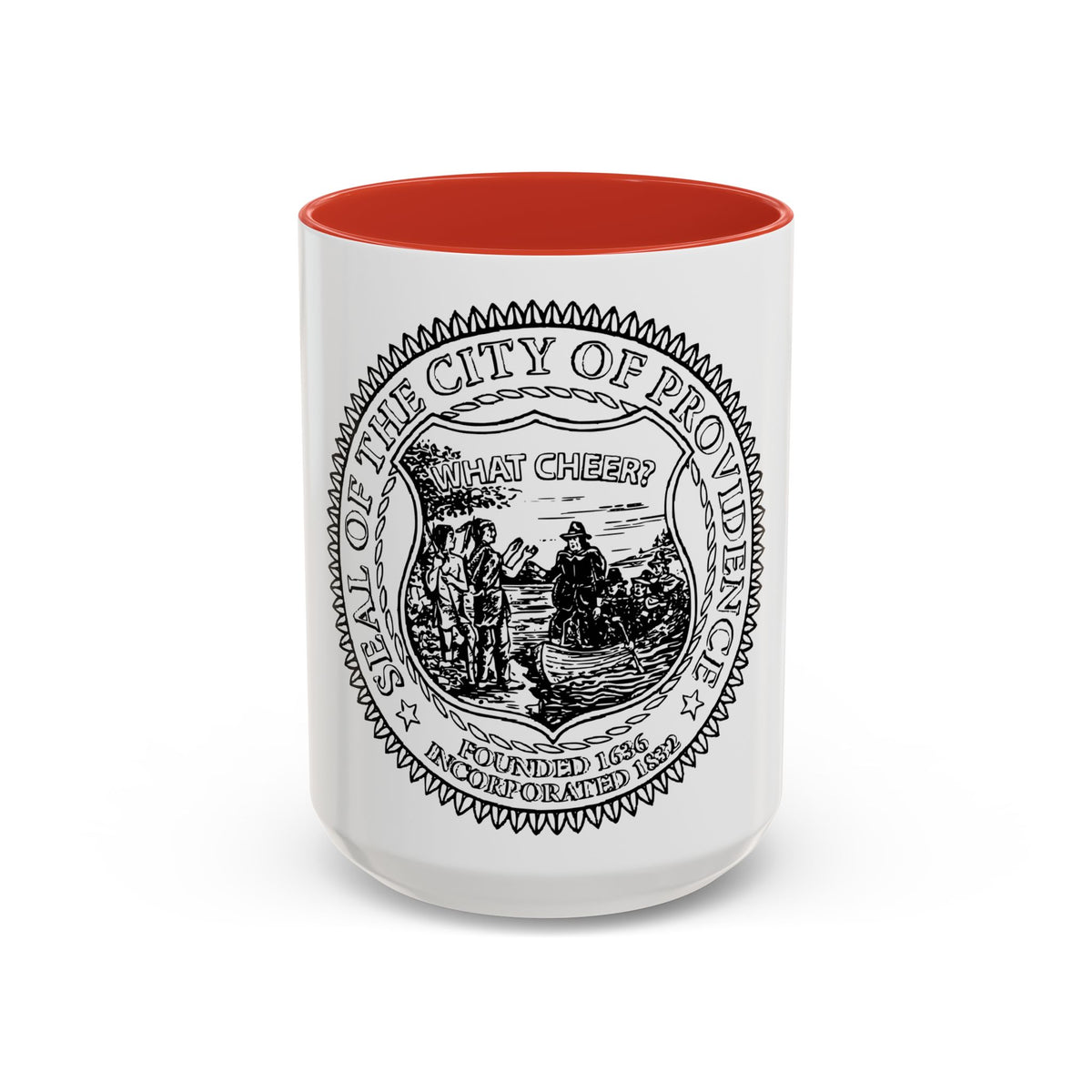 Seal of Providence Rhode Island - Accent Coffee Mug