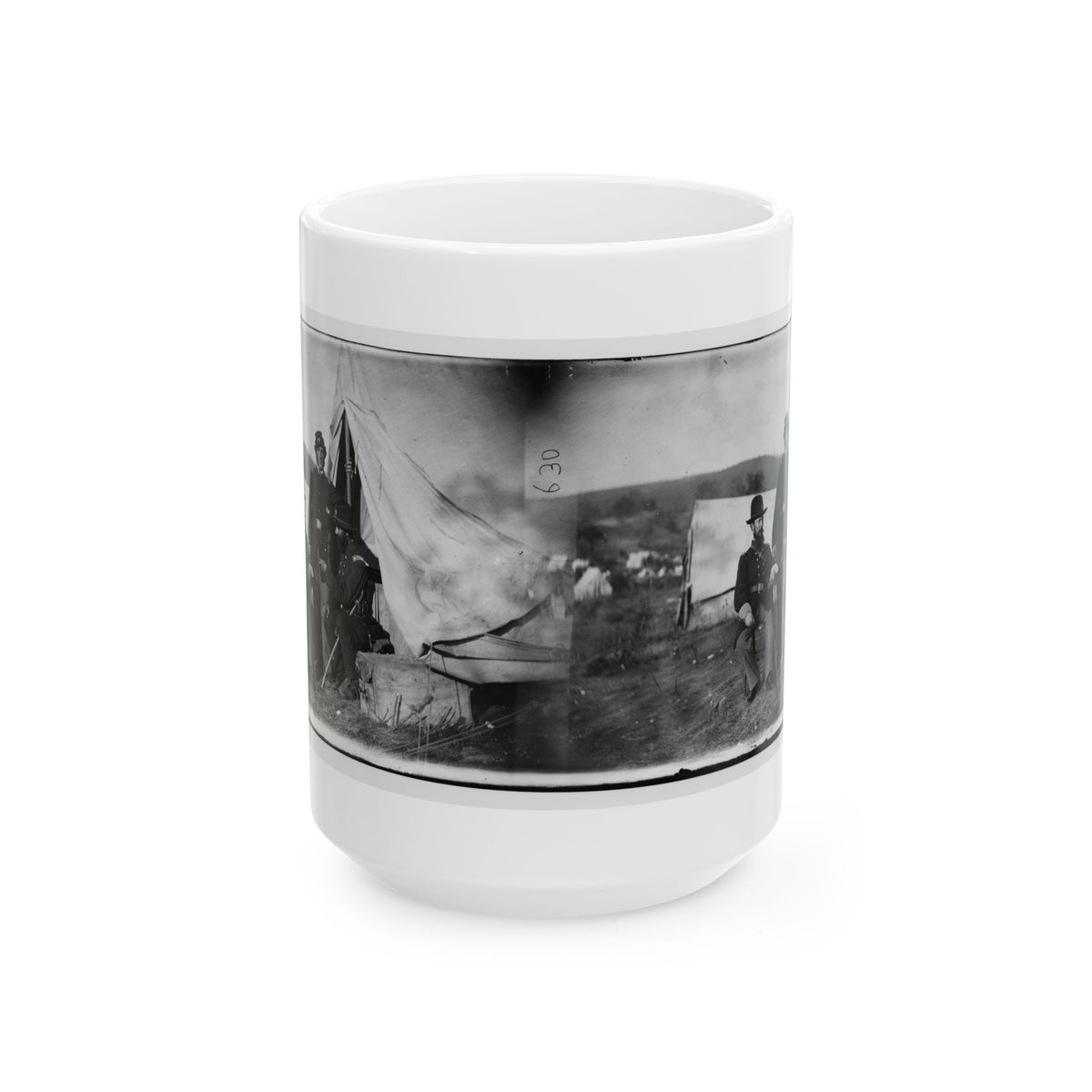 Antietam, Md. Col. John S. Crocker, Lt. Col. Benjamin C. Butler, And Adjutant Of 93d New York Volunteers (U.S. Civil War) White Coffee Mug