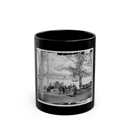 Washington, D.C. Guards At Ferry Landing On Mason's Island Examining A Pass (U.S. Civil War) Black Coffee Mug