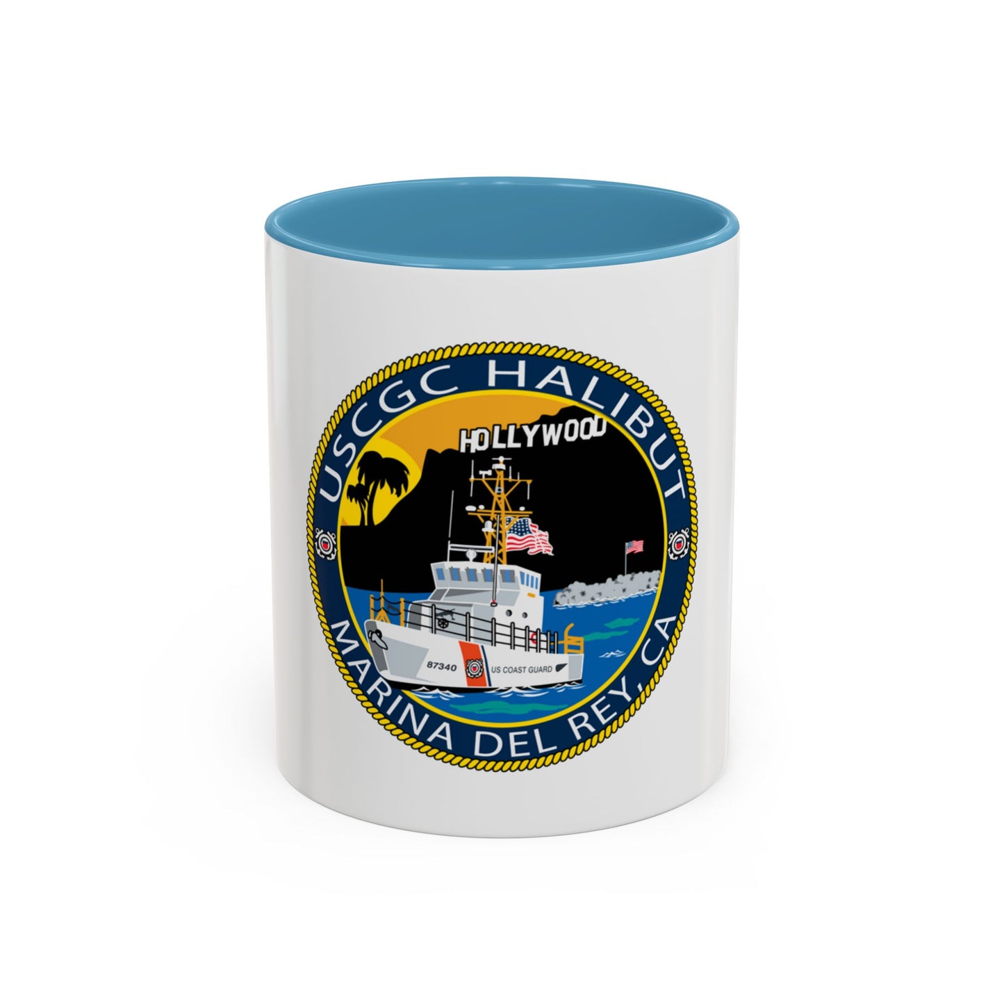 USCG Halibut Marina Del Ray CA (U.S. Coast Guard) Accent Coffee Mug