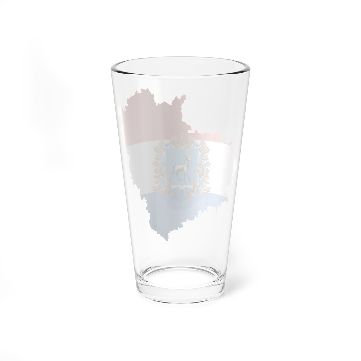 Flag-map of Samara Oblast (Russia) Pint Glass 16oz