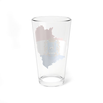 Flag-map of Samara Oblast (Russia) Pint Glass 16oz