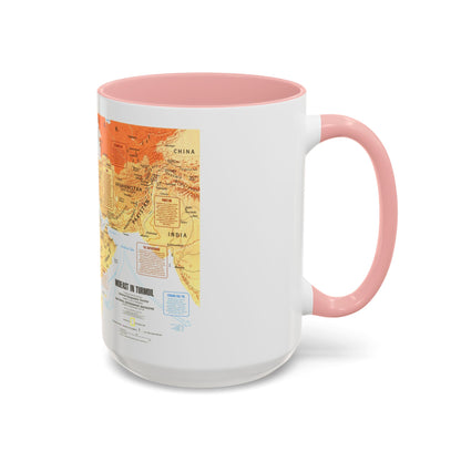 Middle East in Turmoil (1980) (Map) Accent Coffee Mug
