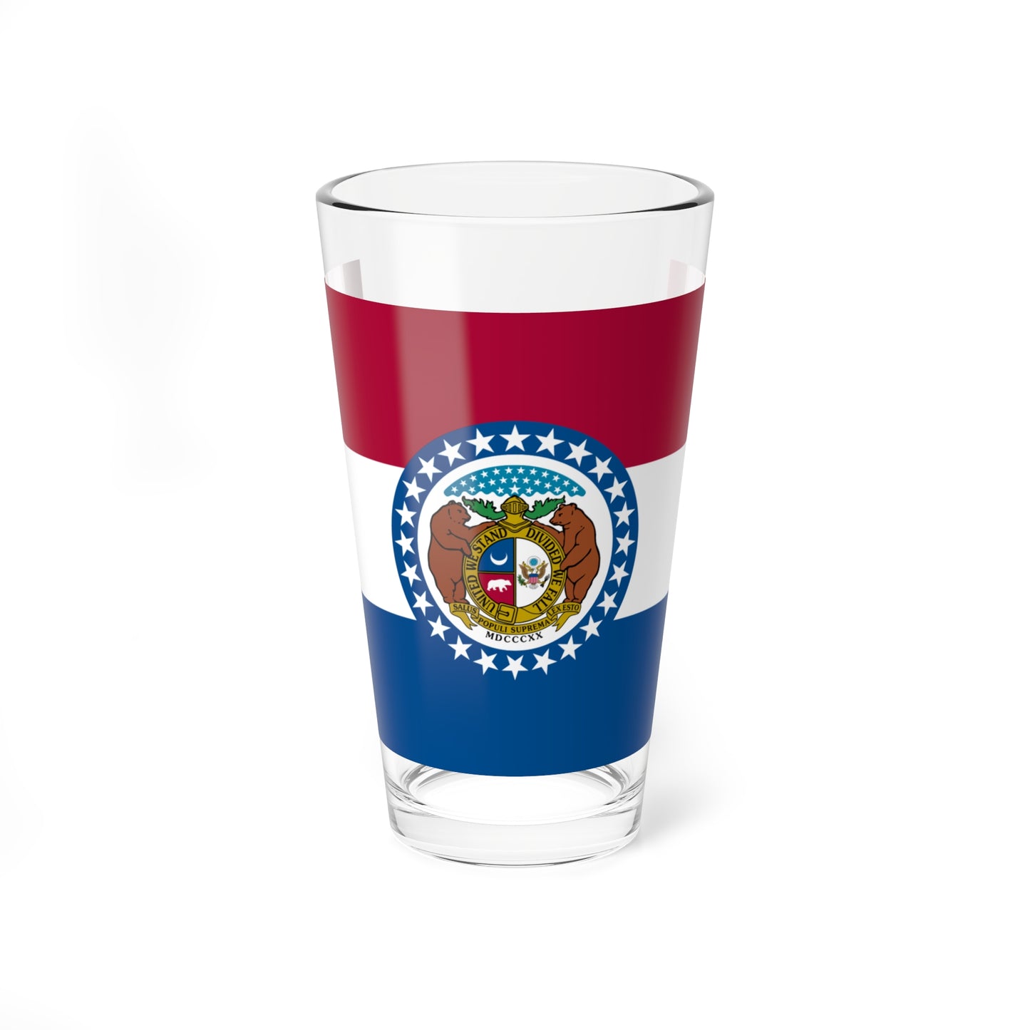 Flag of Missouri 3-2 (United States) Pint Glass 16oz