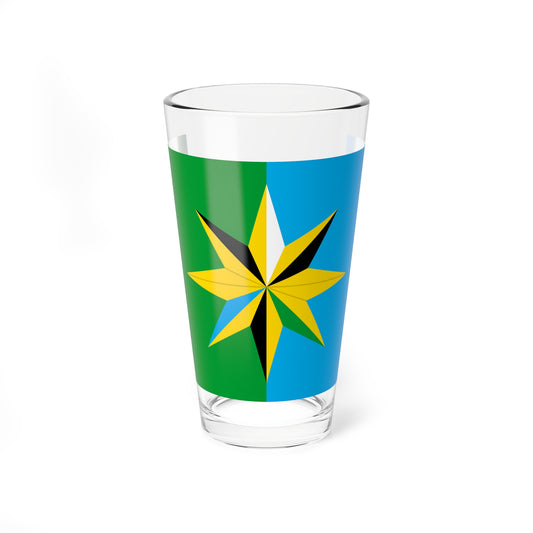 Flag of Verkhnekhavsky rayon Voronezh oblast (Russia) Pint Glass 16oz