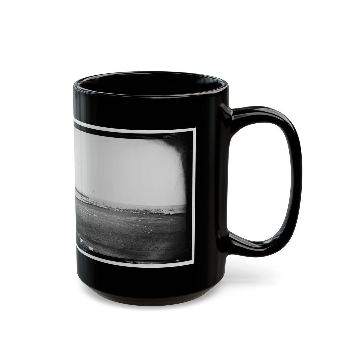 Aquia Creek Landing, Virginia. View Of Federal Supply Depot (U.S. Civil War) Black Coffee Mug