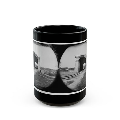 Richmond, Va. Ruins Of Richmond & Danville Railroad Bridge (U.S. Civil War) Black Coffee Mug