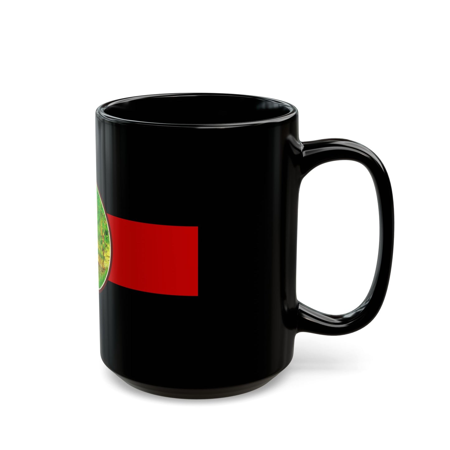 Flag of Nong Khai Province Thailand - Black Coffee Mug-Go Mug Yourself