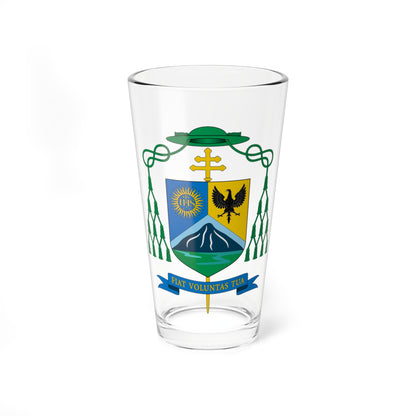 Escudo de Gonzalo de Villa y Vásquez (Spain) (Coat of Arms) Pint Glass 16oz