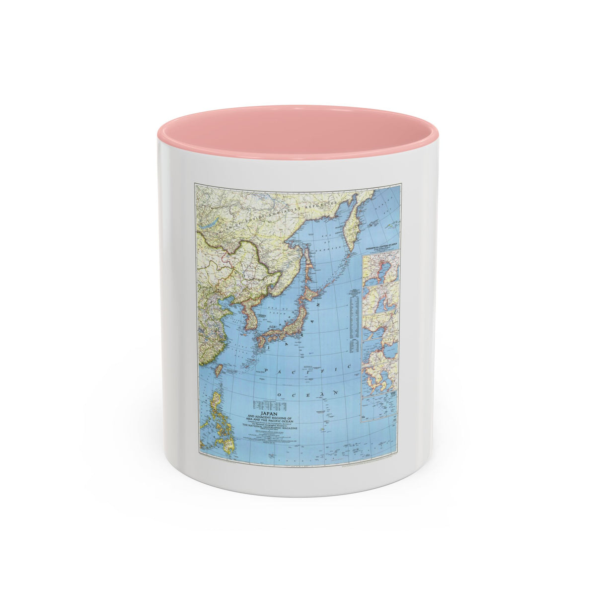 Japan and Adjacent Regions (1944) (Map) Accent Coffee Mug