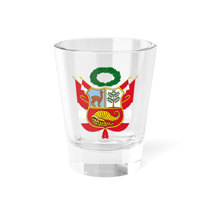Escudo nacional del Perú versión alternativa (Peru) (Coat of Arms) Shot Glass 1.5oz