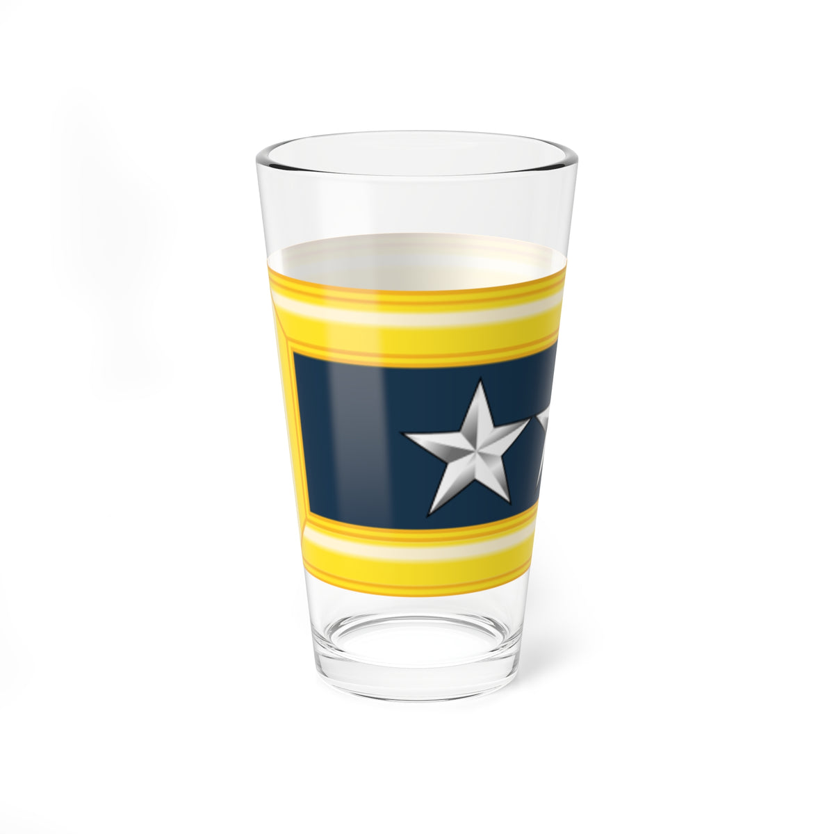 Army USA OF 08 (United States) (Military Rank) Pint Glass 16oz