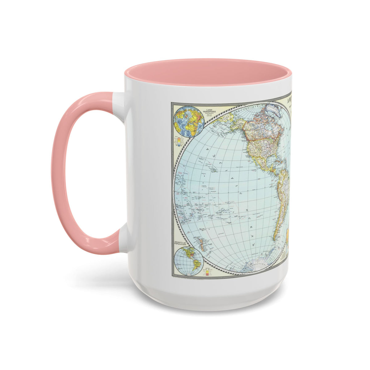 World Map (1941) (Map) Accent Coffee Mug