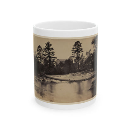 Fallen Tree Across Hazel River, Virginia (U.S. Civil War) White Coffee Mug