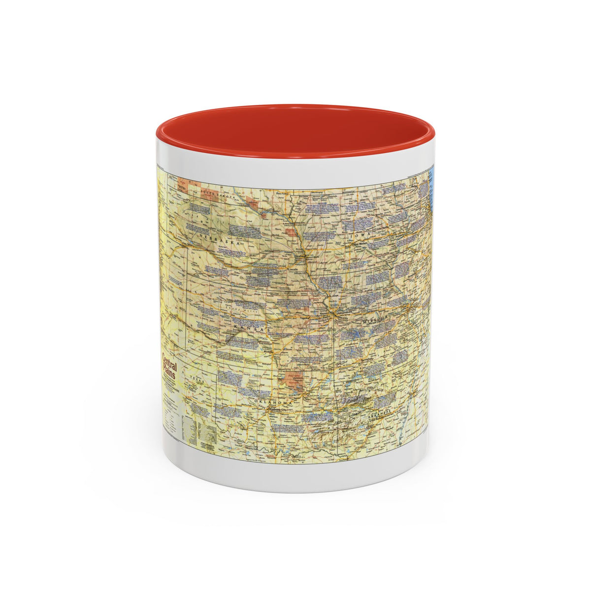 USA - Central Plains 1 (1985) (Map) Accent Coffee Mug
