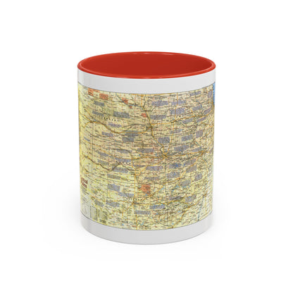 USA - Central Plains 1 (1985) (Map) Accent Coffee Mug