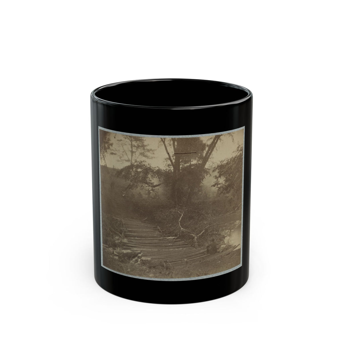 Pontoon Bridge (U.S. Civil War) Black Coffee Mug