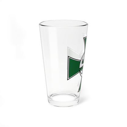 Utin Jääkärirykmentin joukko-osastoristi (Finland) (Coat of Arms) Pint Glass 16oz
