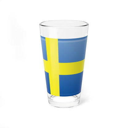 Swedish Flag-1 (Sweden) Pint Glass 16oz