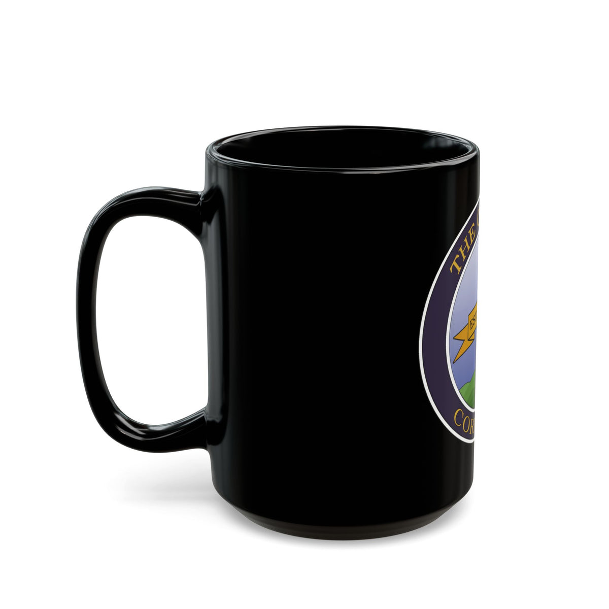 Seal of Corning NY - Black Coffee Mug