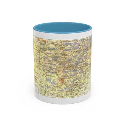 USA - Central Plains 1 (1985) (Map) Accent Coffee Mug