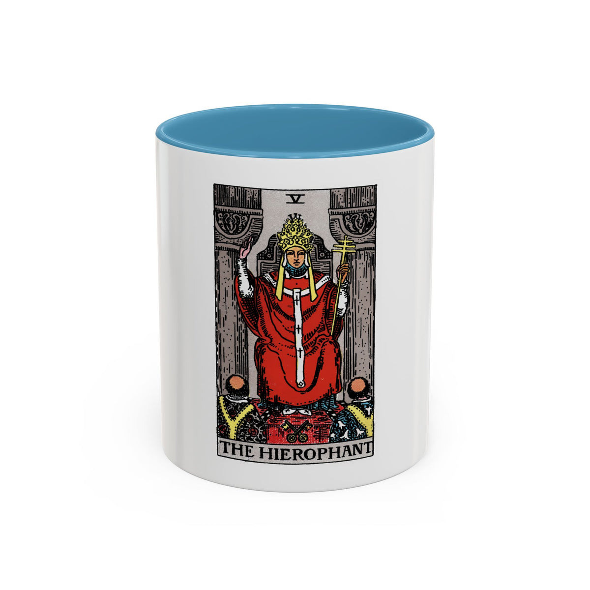 The Hierophant (Tarot Card) Accent Coffee Mug