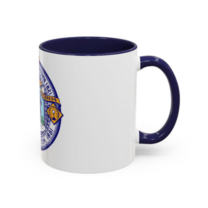 Seal of Brockton Massachusetts - Accent Coffee Mug