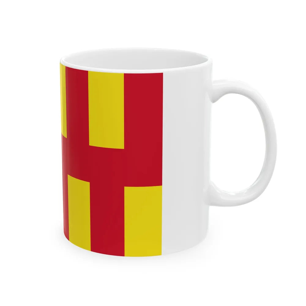 Flag of Northumberland UK - White Coffee Mug-Go Mug Yourself