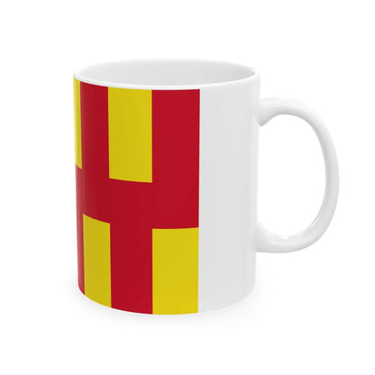 Flag of Northumberland UK - White Coffee Mug-Go Mug Yourself