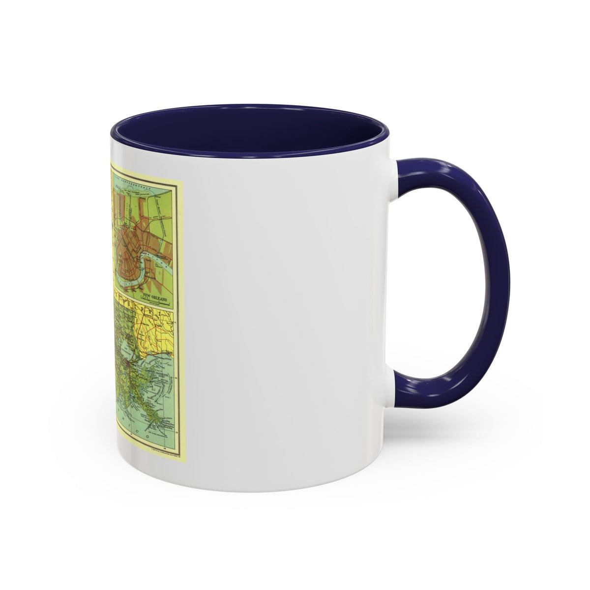 USA - Louisiana (1930) (Map) Accent Coffee Mug