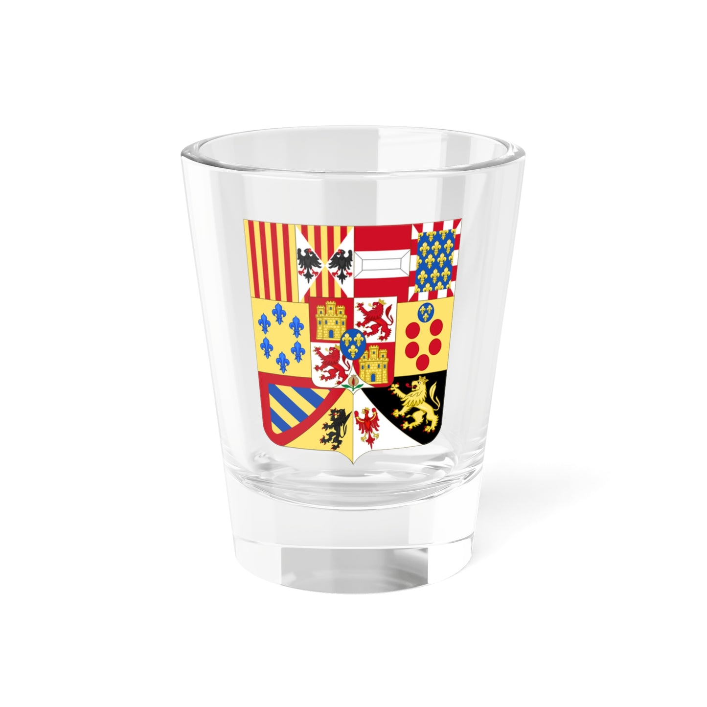 Greater Arms of Spain c.1883-1931 - Shape Variant (Spain) (Coat of Arms) Shot Glass 1.5oz