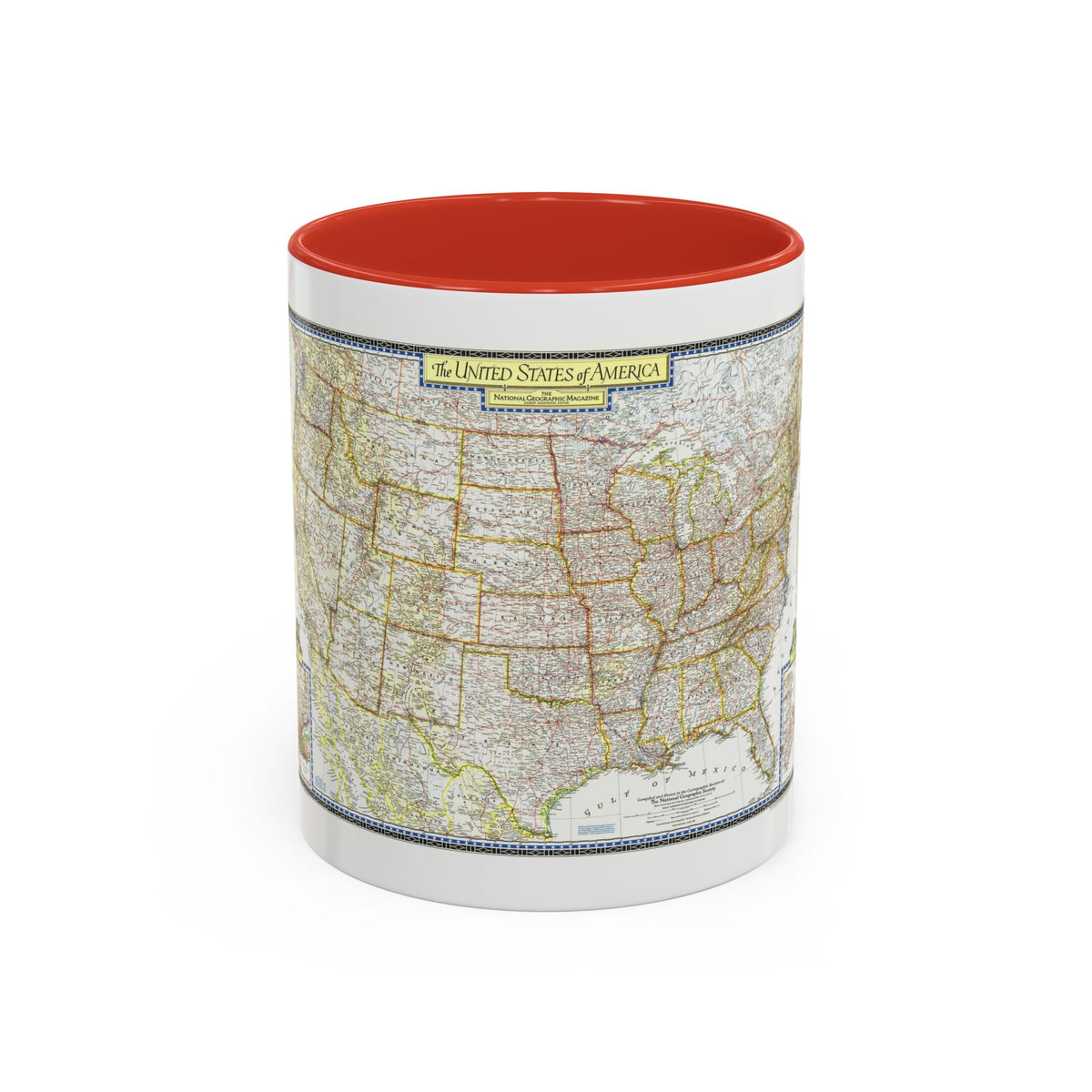 USA - The United States (1951) (Map) Accent Coffee Mug