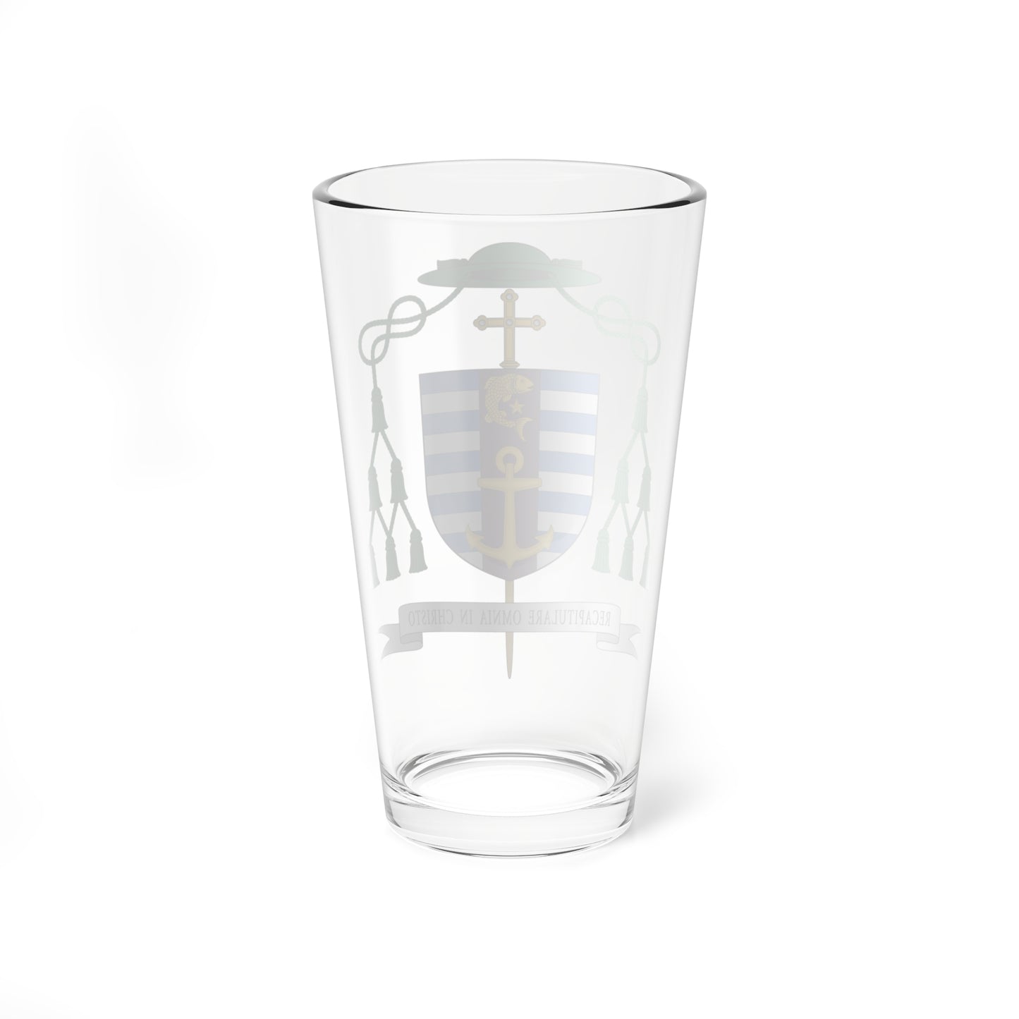 Escudo de Edmilson Tadeu Canavarros dos Santos (Spain) (Coat of Arms) Pint Glass 16oz
