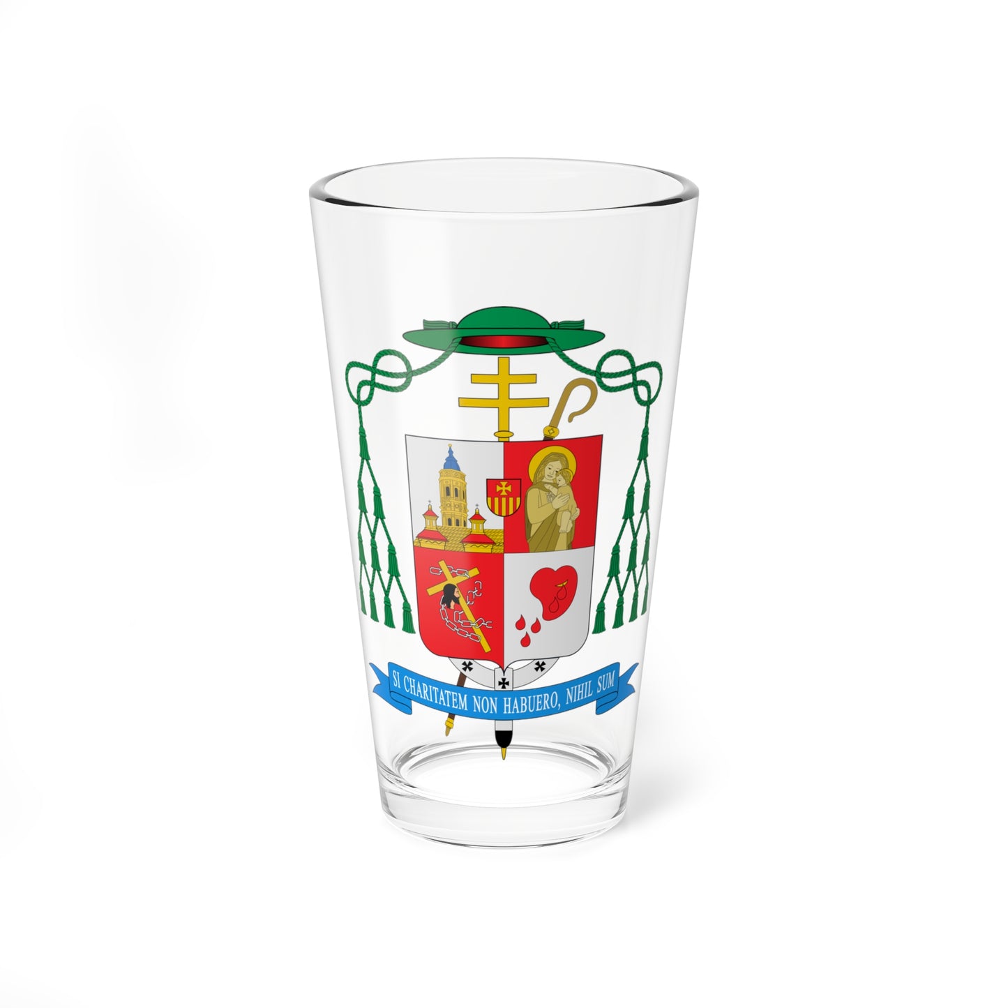 Escudo de Florencio Roselló Avellanas (Spain) (Coat of Arms) Pint Glass 16oz