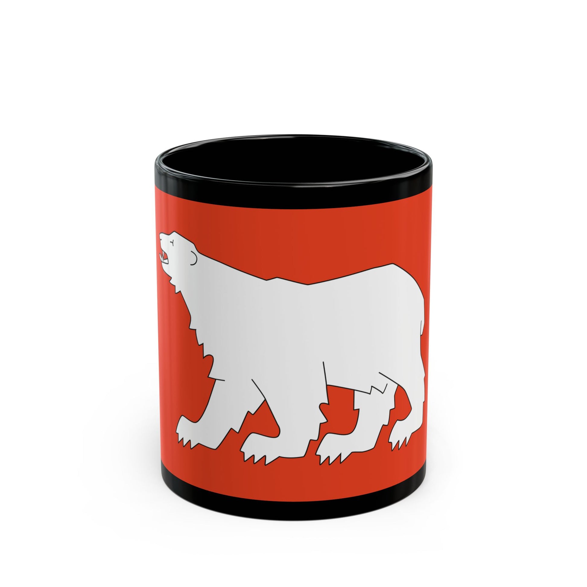 Flag of Hammerfest Troms og Finnmark Norway - Black Coffee Mug-11oz-Go Mug Yourself