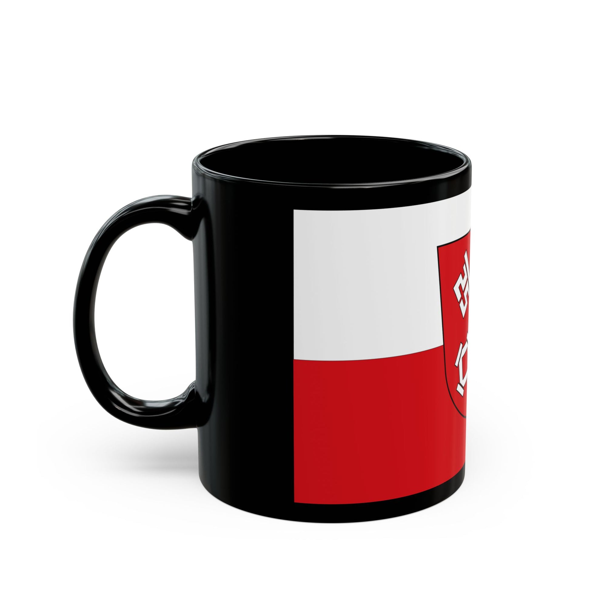 Flag of Regensburg 2 Germany - Black Coffee Mug-Go Mug Yourself