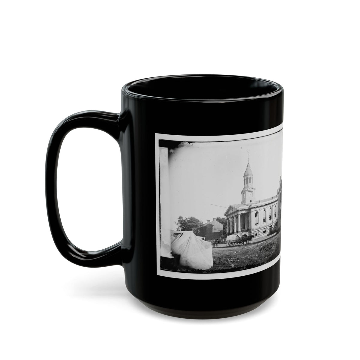 Warrenton, Va. Courthouse (U.S. Civil War) Black Coffee Mug