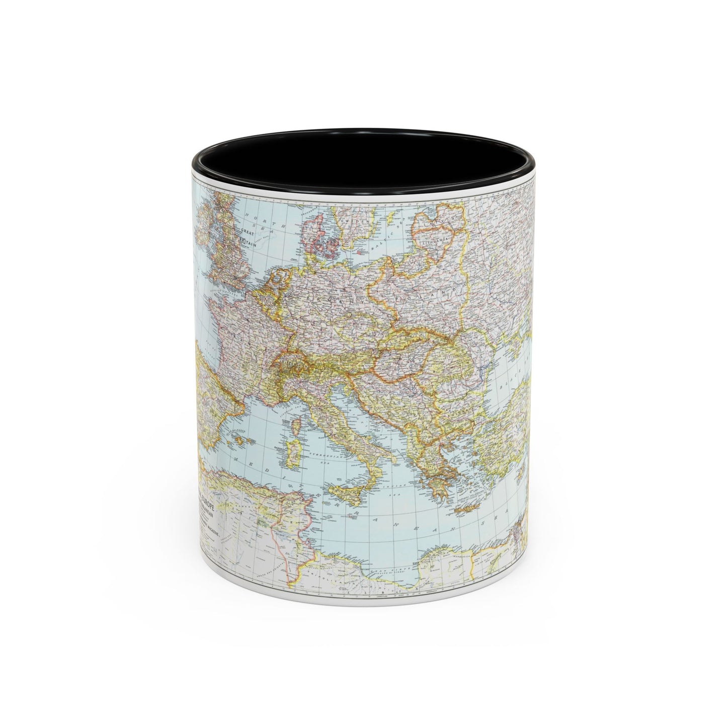 Europe, Central & Mediterranean Sept-1st (1939) (Map) Accent Coffee Mug