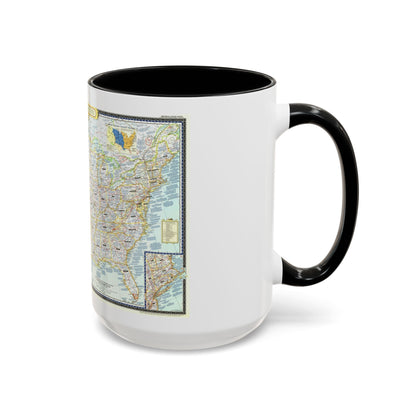 USA - An Historical Map (1953) (Map) Accent Coffee Mug