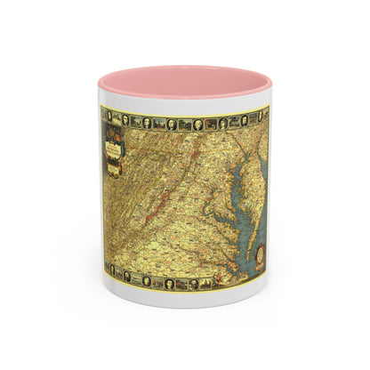 USA - Washington, Historic and Scenic (1939) (Map) Accent Coffee Mug