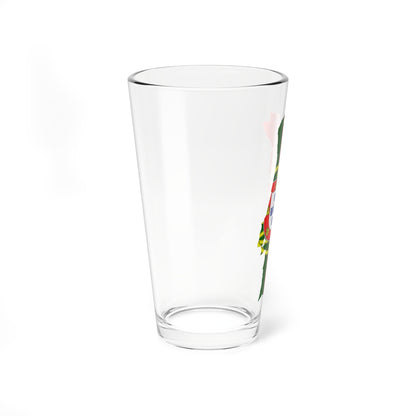 Flag map of Portugal (Portugal) Pint Glass 16oz