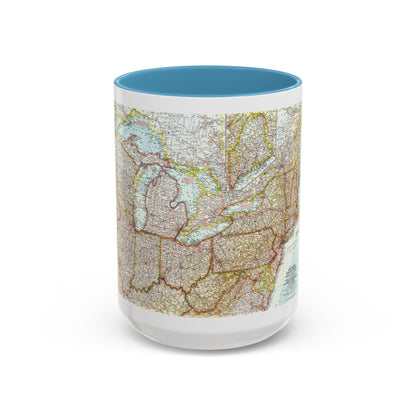 USA - Northeastern & Great Lakes (1959) (Map) Accent Coffee Mug
