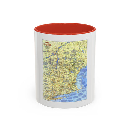 USA - New England 1 (1987) (Map) Accent Coffee Mug