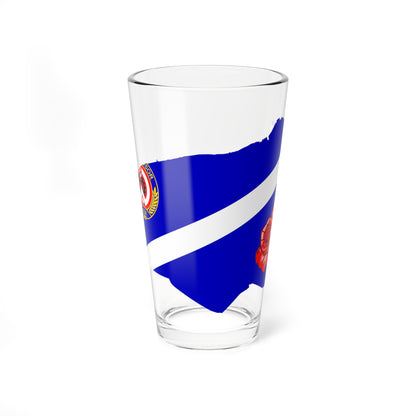Flag-map of Windsor (Canada) Pint Glass 16oz