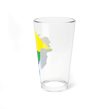 Flag map of Lunezia (Italy) Pint Glass 16oz