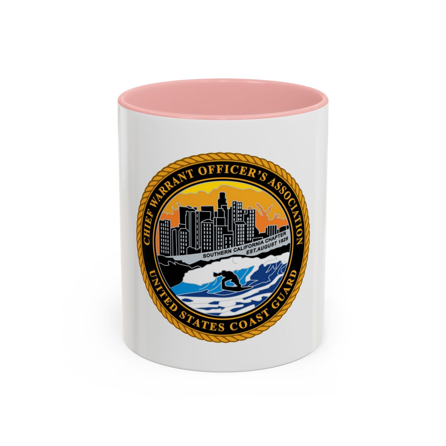 USCG CWO Assoc Surfer (U.S. Coast Guard) Accent Coffee Mug