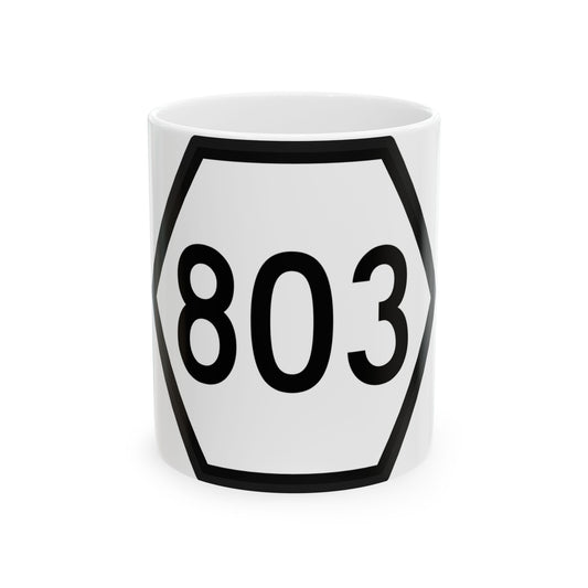 WV PFR 803 mockup (Virginia) (Road Sign) White Coffee Mug-11oz-Go Mug Yourself