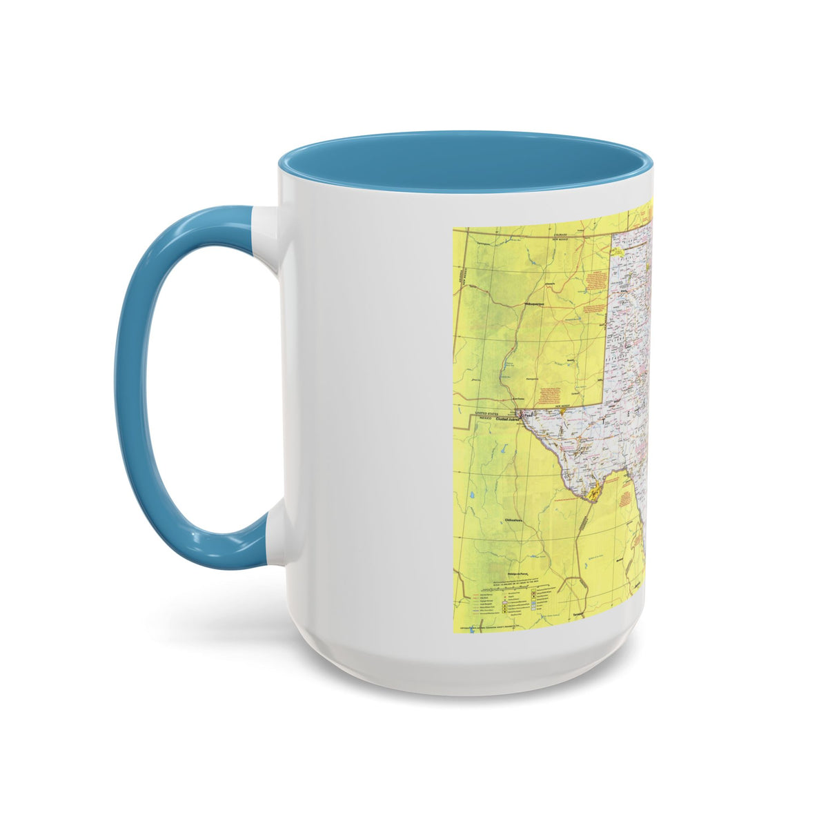 USA - South Central States 1 (1974) (Map) Accent Coffee Mug